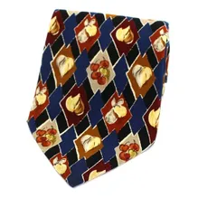 ジバンシー シルク ネクタイ ベージュ×グレー ダイヤ柄 中古 Aランク