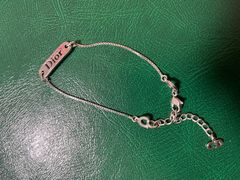 Christian Dior ディオール ロゴ シルバー ブレスレット バングル