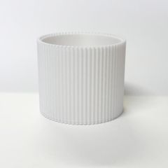 【3Dプリント】コラム02鉢カバー ホワイト｜シンプル・北欧風・おしゃれ植木鉢 2.5号用