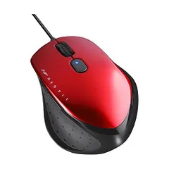 Mサイズ_有線マウス 5ボタン_レッド バッファロー BUFFALO 有線 BlueLED 5ボタン ネオフィットマウス Mサイズ レッド BSMBU515MRDのサムネイル