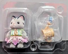 エポック社 シルバニアファミリー 赤ちゃんコレクション 赤ちゃんお花畑のおともだちシリーズ 7.グレイッシュネコの赤ちゃん リバティ