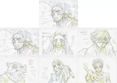 【中古】原画イラストボード 劇場版「鬼滅の刃」無限列車編 ufotable限定版特典 複製原画7枚セット