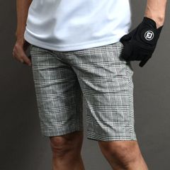送料無料 アウトレット 撮影サンプル品 グレンチェック/Mサイズ 【COMONGOLF/コモンゴルフ】総柄プリントローライズストレッチゴルフショートパンツ(CG-S53782) ゴルフウェア メンズ ハーフパンツ 短パン 半ズボン 夏 パシャ売り S-S