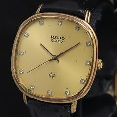 RADO ラドー 不動 QZ 金 SS x レザー デイト 腕時計 - メルカリ