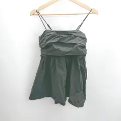 ◇ ⊂ mystic ミスティック ボリューム ノースリーブ ビスチェ　キャミソール サイズF ブラック レディース E  【1502030007350】