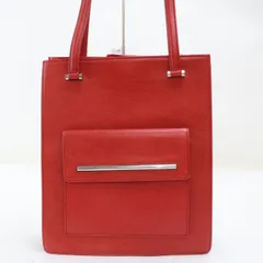 【美品】Courreges クレージュ　ボストンバッグ　シボ革　レッド　チャーム 美品】Courreges クレージュ ボストンバッグ シボ革 レッド チャーム