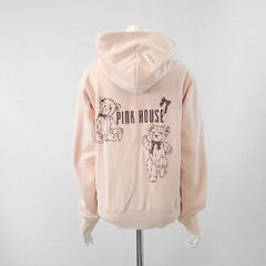 極美品ピンクハウス　チューリップうさぎ　ワッペン　ジップパーカー 2025 M 極美品ピンクハウス チューリップうさぎ ワッペン ジップパーカー 2025