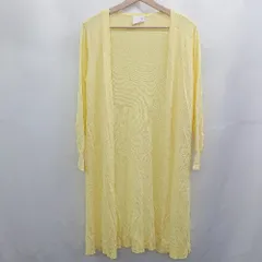 ◇ Θ SENSE OF PLACE by URBAN RESEARCH ロング丈 長袖 カーディガン サイズF イエロー レディース E  【1503040001550】