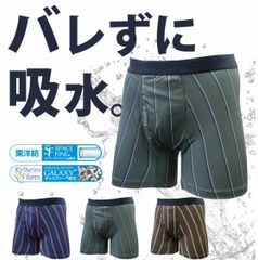 おまけ付　ちょい漏れ対策におすすめ。吸水消臭スマートボクサーパンツ3枚組 トラッド