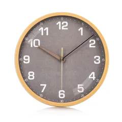 【在庫処分】贈り物 部屋飾り 寝室 自宅 見やすい 大数字 インテリア (グレー) おしゃれ ナチュラル 直径30cm 壁掛け 連続秒針 木目調 静音 電波時計 掛け時計 AUTVIVID