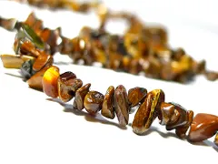 タイガーアイ さざれ石 穴あり さざれ 1連 80cm パワーストーン バラ売り 天然石 パワーストーン 連売り ビーズ