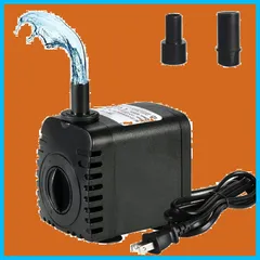 【在庫セール】水換えポンプ 水槽潜水ポンプ ミニポンプ 電動 防水 排水 IP68 小型揚水ポンプ 静音設計 魚の水槽など 水 吐出量600L/H 100v 噴水1.2m 流量調整可能 水 水耕栽培・水族館水換え・養殖場適用 水流循環ポンプ 2つのノズル (