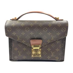 〇〇LOUIS VUITTON ルイヴィトン モノグラム モンソー28 ユニセックス 2WAYバッグ M51185 ブラウン ジャンク品 現状渡し