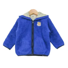 ミキハウス キルティングジャケット アウター パーカー ホットビスケッツ ベビー 男の子用 90サイズ ブルー MIKIHOUSE 【中古】