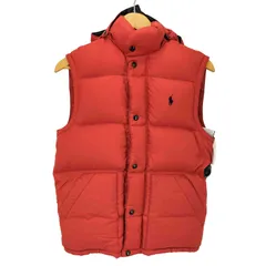 ポロバイラルフローレン Polo by RALPH LAUREN ポニー刺繍 フード裏 ブラックウォッチ チェック ジップアップ ダウンベスト メンズ  LL