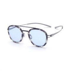 【ツーブリッジが特徴的なヒンジレス構造のサングラス】spec espace（スペックエスパス）　ES-2592　Col.04(gray straight / silver)
