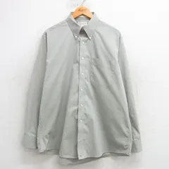 XL/古着 長袖 シャツ メンズ 90s ボタンダウン 薄緑他 グリーン チェック 25mar19 中古 トップス
