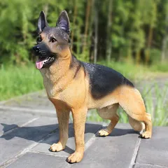 美品】犬 シェパード 陶器 置物 インテリア 工芸品 美術品 A2790