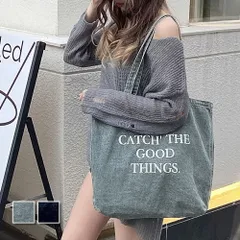 デニム風ロゴトートバッグ レディース 10代 20代 30代 韓国ファッション カジュアル シンプル 鞄 可愛い バック お出掛け 大容量