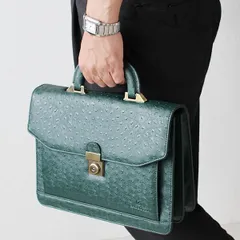 【特価】オーストリッチ風型押し メンズビジネスバッグ ３色 ビジネスバッグ ブラック／ダークブラウン／グリーン  bgm bgmcl5191 クラッチバッグ父の日 おすすめ 【アウトレット】【QSM-100】