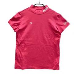 サイズ：1 PEARLY GATES パーリーゲイツ  ハイネック 半袖Tシャツ ロゴ刺繍  ピンク系 [240101412980] ゴルフウェア レディース ストスト