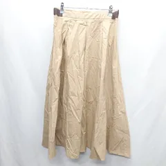 ◇ ΘΦ 自由区 膝丈 フレアースカート スカート サイズ40 ベージュ レディース E  【1410100042012】