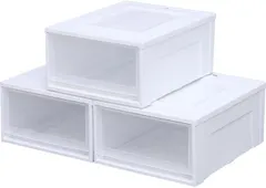 【在庫処分】【3個セット】アイリスオーヤマ 収納ケース 衣替え 引き出し クローゼット 圧倒的高コスパ 衣替え 幅39×奥行50×高さ23.2cm ウォークインクローゼット 衣装ケース チェスト 日本製 ホワイト/クリア BC-L