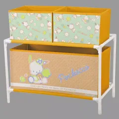 【中古】雑貨 ポチャッコ ロマンティックネオン3ボックス付き収納ケース 「サンリオキャラクターズ」