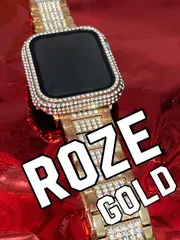 ローズゴールド　アップルウォッチ ステンレスベルト キラキラ　  カバー ケース  メンズ レディース 38mm 40mm 41mm 42mm 44mm 45mm 46mm49mmApple Watch