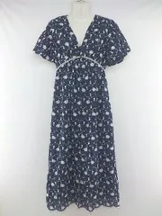 ZARA 刺繍 ガウン ワンピース 08272