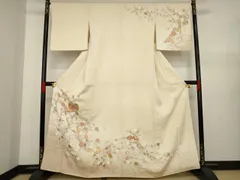 平和屋着物●訪問着　駒刺繍　楽器花文　金彩　正絹　逸品　AAAY7339ck