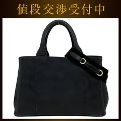 ✨極美品✨プラダ 2way カナパ s ビジュー 白タグ デニム ブラック