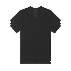 カルバンクライン Calvin Klein(CK) 下着 Tシャツ クルーネック 半袖 3枚セット コットン ストレッチ 肌着 NB2798 900 メンズ ブラック