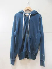 CHAMPION チャンピオン パーカー 長袖 フルジップ 刺繍 ロゴ 無地 ブルー系 Ｍサイズ C3-K103