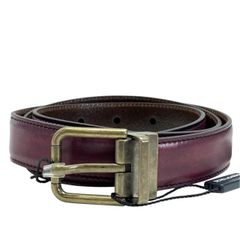 【未使用】DOLCE&GABBANA ドルチェ&ガッバーナ ドルガバ ベルト アクセサリー 小物 レザー パープル系【サイズ 90】