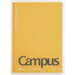 （まとめ買い）コクヨ キャンパス カバーノート プリント収容ポケット付き セミB5 30枚 イエロー ノ-623A-Y 【5冊セット】