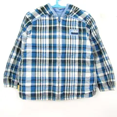 ファミリア フード付きジャケット ジャンパー アウター キッズ 男の子用 100サイズ ブルー系×ホワイト系 Familiar 【中古】