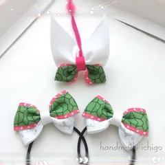 《3個セット》キッズ用❤︎ヘアゴム 蝶々柄 （グリーン）