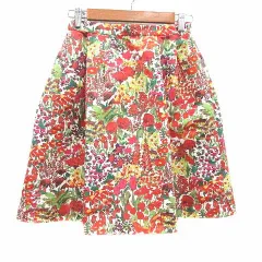 トッカ TOCCA リバティ LIBERTY フレアスカート ひざ丈 花柄 2 M マルチカラー /YKのサムネイル