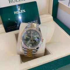 ROLEXロレックス 36 フルダイヤモンド グリーンバスケット 126283RBR