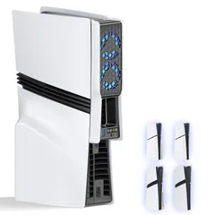 【数量限定】風速指示ランプ&USBポート付 自動/手動モード 急速冷却 3段階風速調整 放熱 低騒音 自動温度検出 新型PS5スリム/PS5プロ用アクセサリー Slim/PS5Pro対応】PS5冷却ファン ディスクとデジタル版対応 PS5周辺機器 【PS5 （