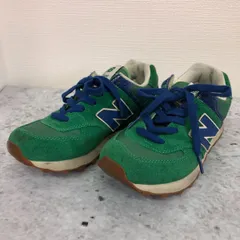 New Balance ニューバランス スエード スニーカー グリーン ブルー 23cm □□☆