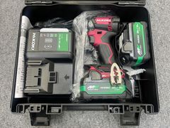 新品★HiKOKI (ハイコーキ) 18V インパクトドライバー WH18DC(2XPRZ) フレアレッド バッテリー2個・充電器・ケース付 【E1/0508-2】
