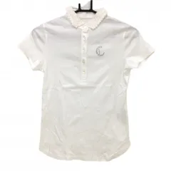 キャロウェイ 半袖ポロシャツ 白 襟レース ラインストーン レディース S ゴルフウェア Callaway