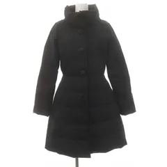 ケイトスペード KATE SPADE バックリボン ビジューボタン ジップアップ ダウンコート ロング ハイネック 0 XS 黒 ブラック /AT ■OSのサムネイル