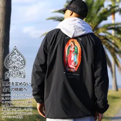 ACE FLAG アウター 長袖 ブルゾン Vネック ピステ メンズ 全2色 エースフラッグ ナイロンジャケット ジャケット スポーツ バイク 聖母 マリア 聖母マリア b系 ヒップホップ ファッション ストリート系 ブランド 服 AF-TL-OU-007 M