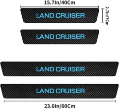 サイドステップガード 【 ランドクルーザー 4点セット】 スカッフプレート サイドモール スカッフプロテクトシート ドアガードステッカー 衝撃保護 キズ防止 傷防止 両面テープ付き 汚れ防止