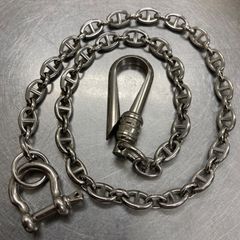 US アス シルバー キーチェーン アンカーリンク 完売品 美品