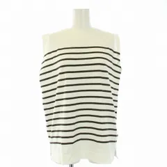 アーバンリサーチ URBAN RESEARCH フォークアンドスプーン FORK&SPOON 21SS パネルボーダーノースリーブTシャツ カットソー ONE 白 ホワイト 茶 ブラウン DF15-21V138 /TK ■BMのサムネイル