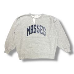 参考上代22000円 未使用品 MASSES 24AW SWEAT CREW ARCH WASH クルーネックスウェット アーチロゴ ウォッシュ トレーナー マシス グレー L 93661A5